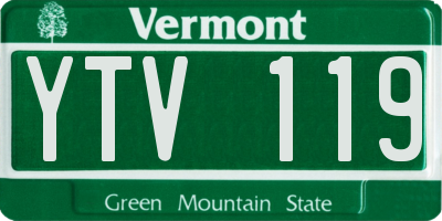 VT license plate YTV119