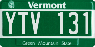 VT license plate YTV131