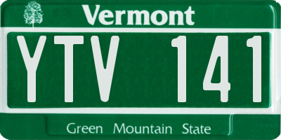 VT license plate YTV141