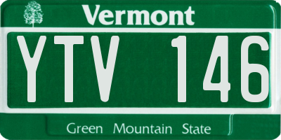 VT license plate YTV146
