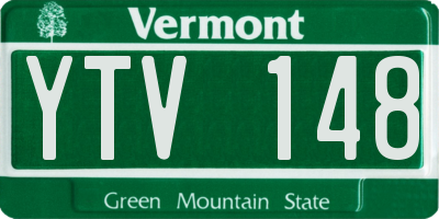 VT license plate YTV148
