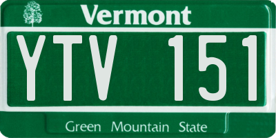VT license plate YTV151