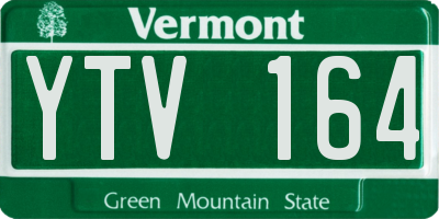 VT license plate YTV164