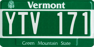 VT license plate YTV171