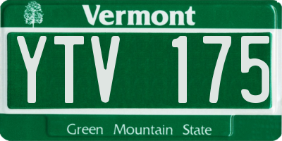 VT license plate YTV175