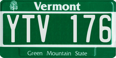 VT license plate YTV176