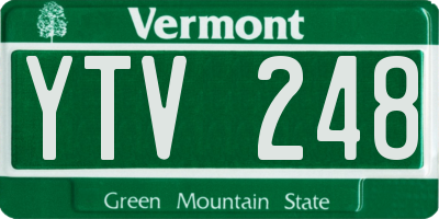 VT license plate YTV248