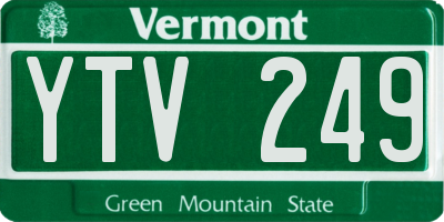 VT license plate YTV249