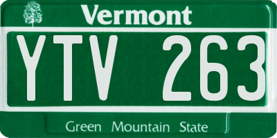 VT license plate YTV263