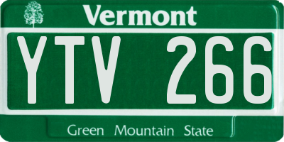 VT license plate YTV266