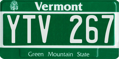 VT license plate YTV267