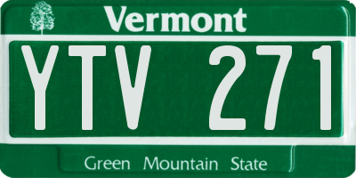 VT license plate YTV271