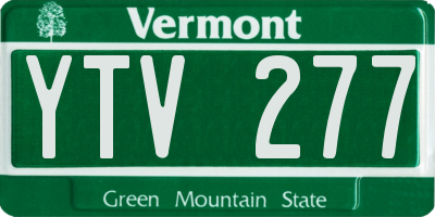 VT license plate YTV277
