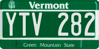 VT license plate YTV282