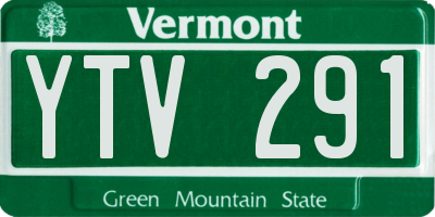 VT license plate YTV291