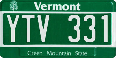 VT license plate YTV331