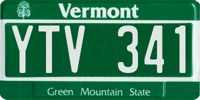 VT license plate YTV341