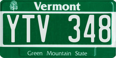 VT license plate YTV348