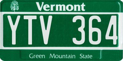 VT license plate YTV364