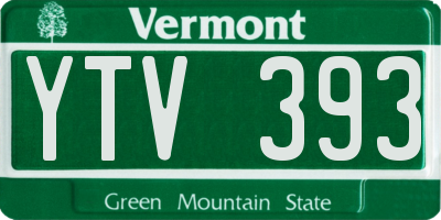 VT license plate YTV393