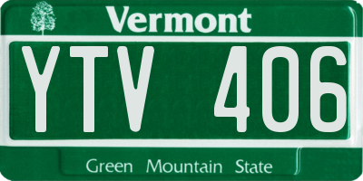 VT license plate YTV406