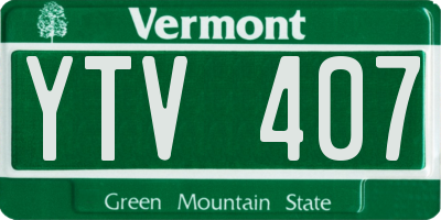 VT license plate YTV407