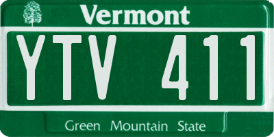 VT license plate YTV411