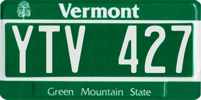 VT license plate YTV427