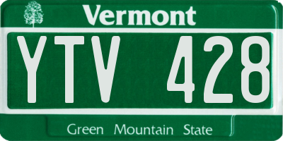 VT license plate YTV428
