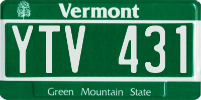 VT license plate YTV431