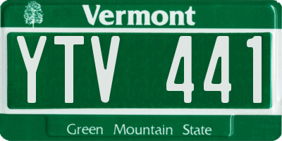 VT license plate YTV441