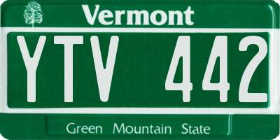 VT license plate YTV442