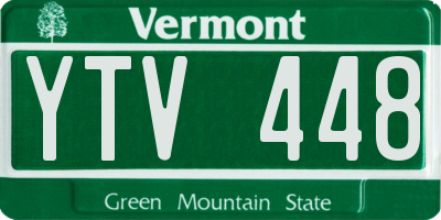 VT license plate YTV448