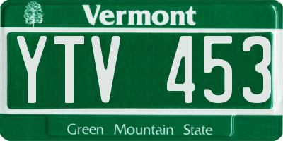 VT license plate YTV453