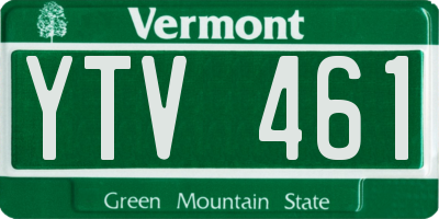 VT license plate YTV461