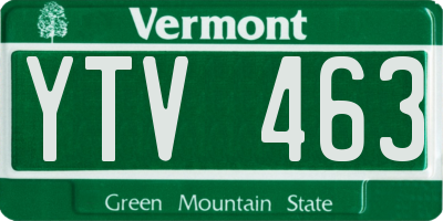 VT license plate YTV463