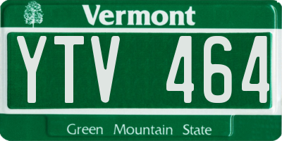 VT license plate YTV464