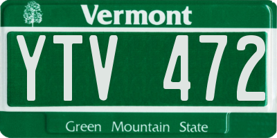 VT license plate YTV472