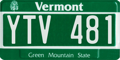 VT license plate YTV481