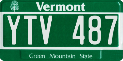 VT license plate YTV487