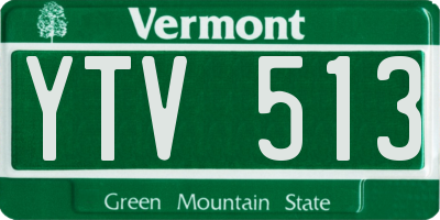 VT license plate YTV513