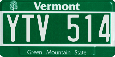 VT license plate YTV514
