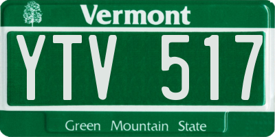 VT license plate YTV517
