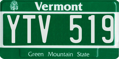 VT license plate YTV519