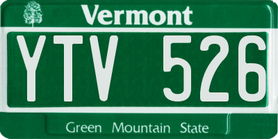 VT license plate YTV526