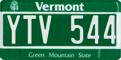 VT license plate YTV544