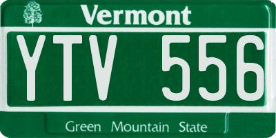 VT license plate YTV556
