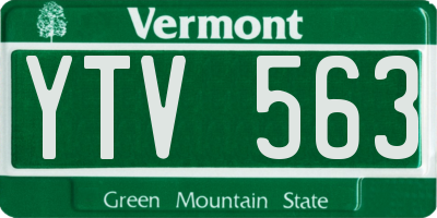 VT license plate YTV563