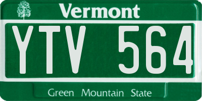 VT license plate YTV564