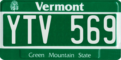 VT license plate YTV569
